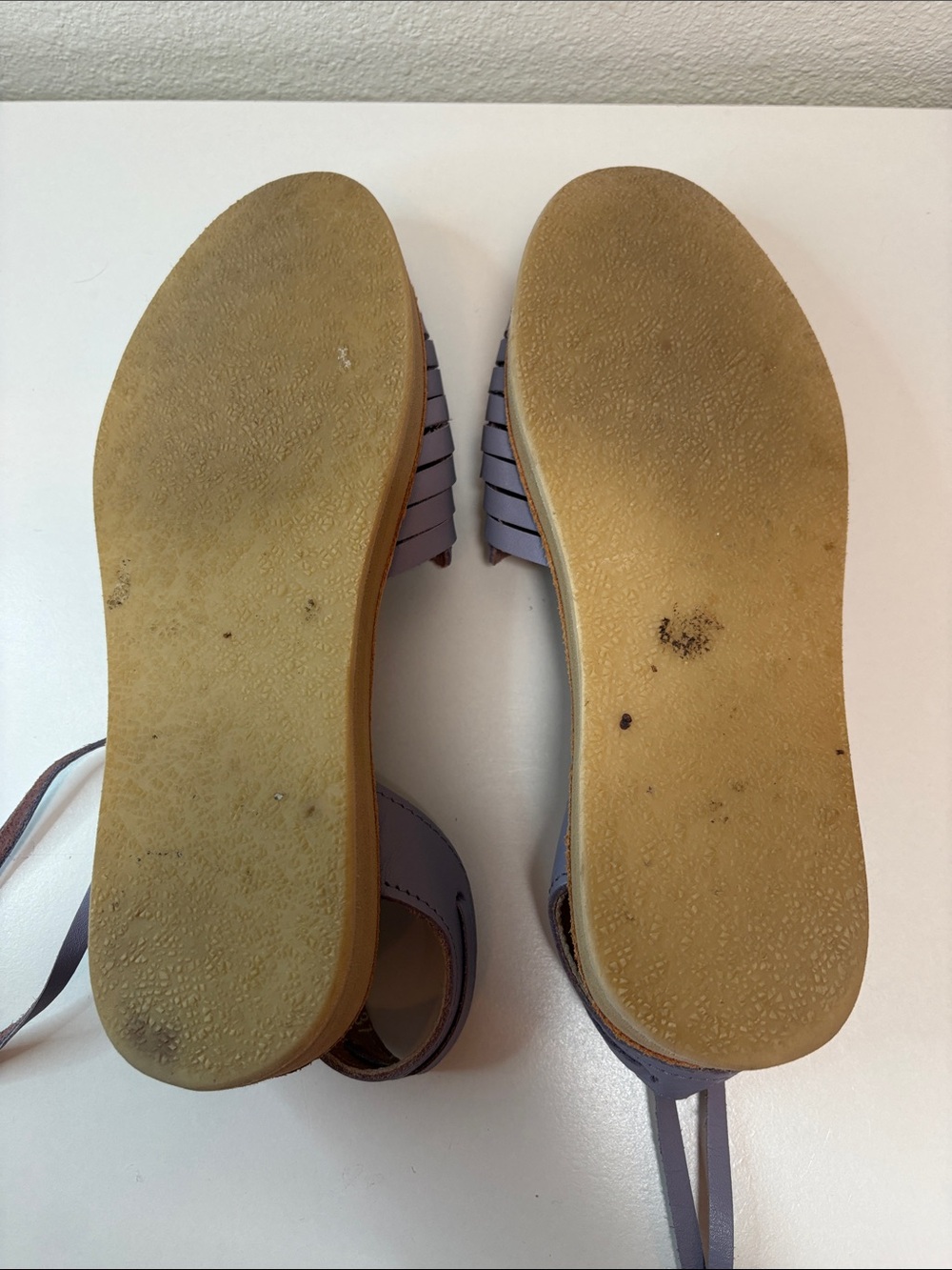 Mexas Lilac Woven Ankle-Tie Sandals - Picture 7 of 10